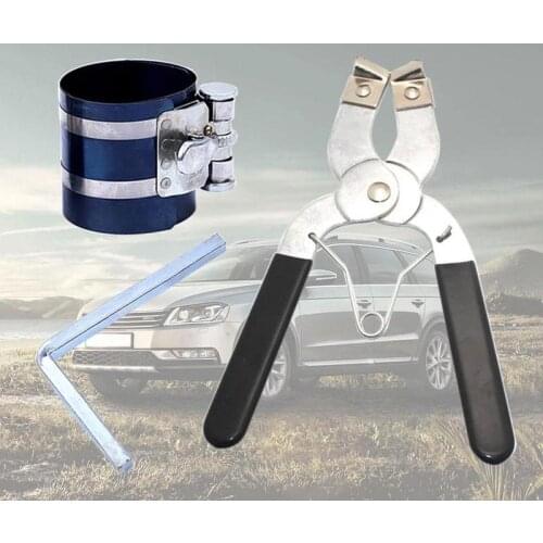 Piston Ring Compressor Installer Ratchet Plier Remover Expander Engine Tool Assembly and Disassembly Pliers 10CM 15CM 20CM