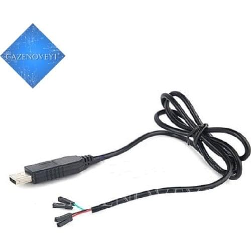 1PCS 1M USB To RS232 TTL UART PL2303HX USB To COM Cable Module Converter Cable 4 Pin Data Line Black Computer Cables Connectors