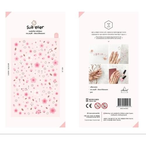 Korean Import Suatelier Brand Sonia Mini Sakura Nail Stickers DIY Scrapbooking Diary Stationery Stickers Supplies