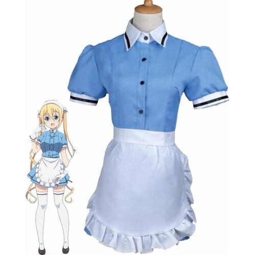 Anime Blend S Cosplay Costume Hinata Kaho/Hideri Kanzaki/Maika Sakuranomiya/Amano Miu/Mafuyu Hoshikawa Maid Apron Dress Uniform