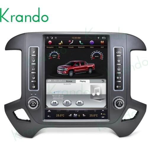 Krando Android 9.0 12.1" Tesla style Vertical car radio For Chevrolet Silverado and GMC Sierra 2014-2018 navigation player