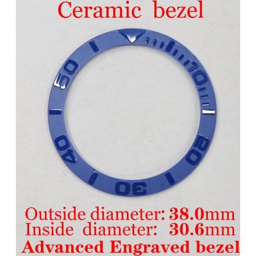 38mm 2021 New Style Advanced Engraved Ceramic Bezel Suitable For 40mm Case Accessories