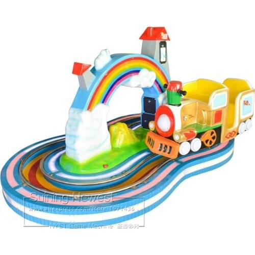 NYST Suining Newest Kids Amusement Park Fairground Rotating Electric Train Kiddie Rides Token Coin Operated Arcade Game Machine