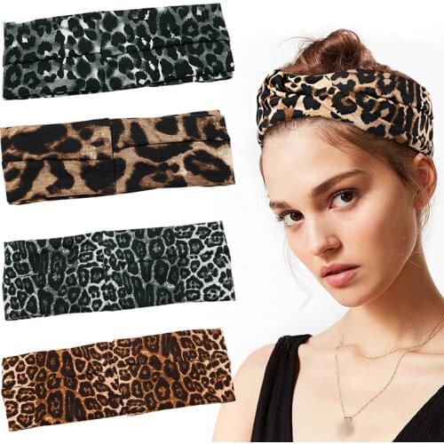 Fashion Women Headband Leopard Print Soft Elastic Hair Bands Headband for Washing Girls Headbands Turban Hair Accessories New
