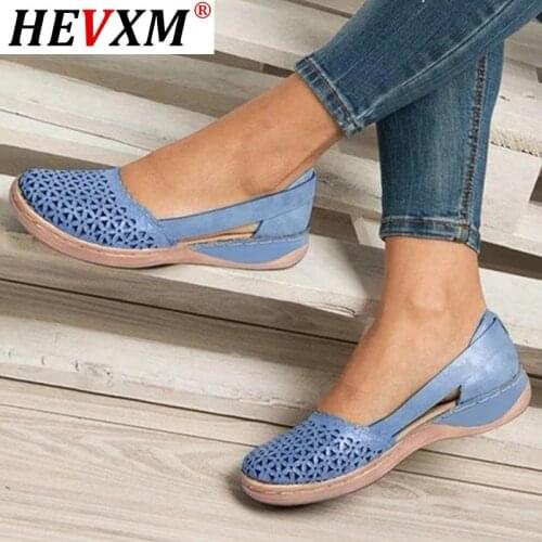 Summer Women Wedges Orthopedic Sandals Office Shoes Woman Hollow Out Vintage Shoes Slip On Casual Sewing Ladies bunion Sandals
