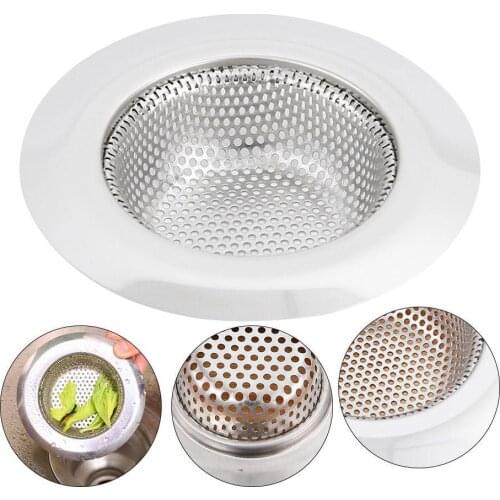 Kitchen Sink Strainer Drain Hole Filter Trap Sink Strainer Steel Bath Sink Drain Waste Screen Floor Drain Tools