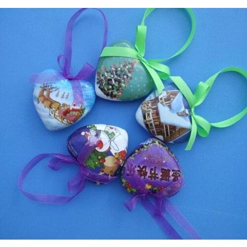 Christmas Tree Ornaments Heart Pendant Global Starting Exclusive Agency Christmas Pendant Love Ball Scene Layout Thanksgiving