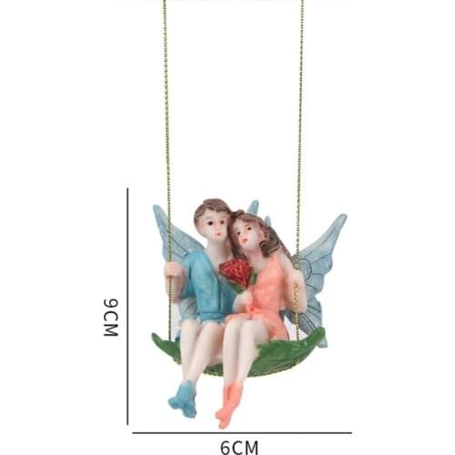 Handicraft Ornaments Couple Flower Fairy Shaped Garden Decoration Resin Articraft Suitable For Courtyard Corridor Sidewalk Decor