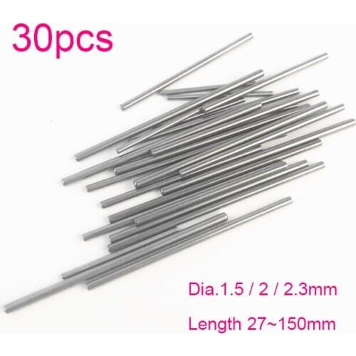 30Pcs Motor Shaft 1.5mm 2mm 2.3mm Axle Drive Shaft Rod Linkage For DIY Toys RC Car/Boat/Airplane Models Length 27mm-150mm