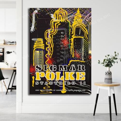 Sigmar Polke Exhibition High Quality Print | Sigmar Polke New York City Poster | Modern Minimalist Graffiti Art Print