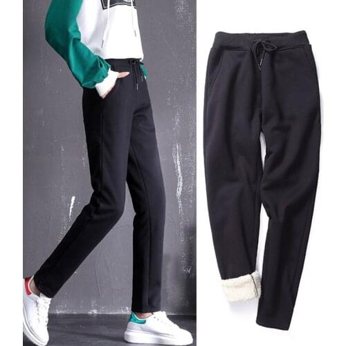 Winter Joggers Plus Velvet Lamb Cashmere Sweatpants Womens Trousers Workout Pants Harem Pants Clothes Sweatpants For Women