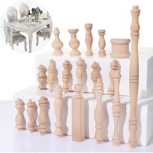 1pcs Wood Carved Furniture Legs European Style Vintage Solid Sculpture Cabinet Seat Feets Home Decor Crafts Accessories