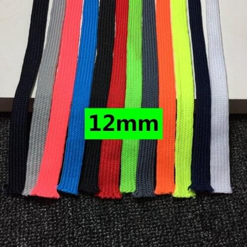 12mm handmade diy accessories Flat rope polyester rope colored decorative design twist thick rope