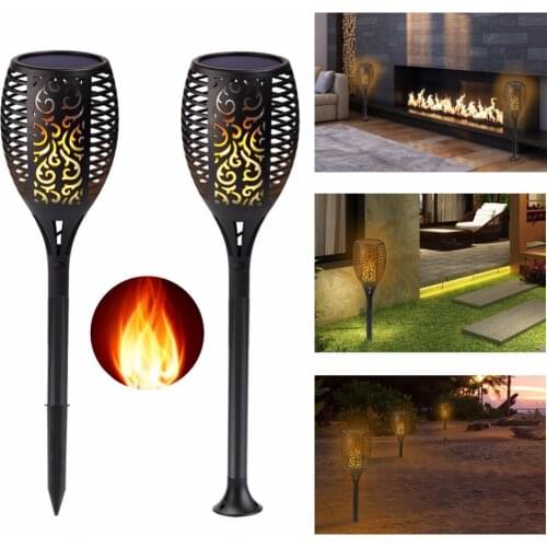 4Pcs New Solar Flame Light Solar Powered Flickering Lamp Solar LED Lamps Landscape Garden Lawn Decoration Outdoor/Indoor