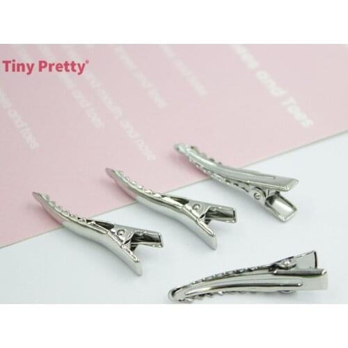 40PCS Silver Tone Metal Alligator Hair Clips Single Prong Girl Hair Clips Accessory for Flower Girl, Party Hair Jewelry