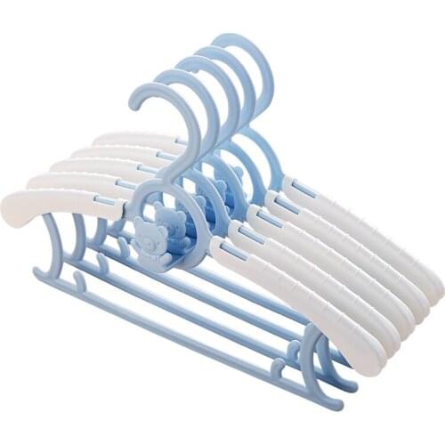 5/10/20pcs Kids Clothes Hanger Racks Portable Plastic Display Hangers Windproof Children Coats Hanger Baby Clothing Organizer