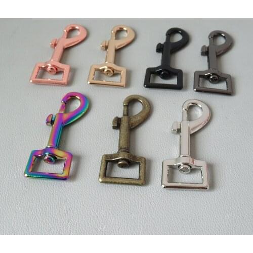 50Pcs/Lot 20mm Webbing Straps Metal Swivel Lobster Clasp Carabiner Hook For Dog Pet Leads Leash Hardware Sewing DIY Accessory