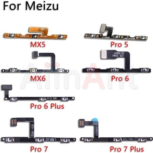 Aiinant Volume on off Button Power Flex Cable For Meizu MX5 MX6 MX Pro 5 6 7 Plus Power Flex Phone Parts