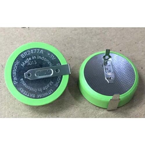 Panasonic BR2477A/HBN BR2477A Lithium Battery BR2477 3V 1000mah High Temperature Button Batteries Cell with Soldering feet