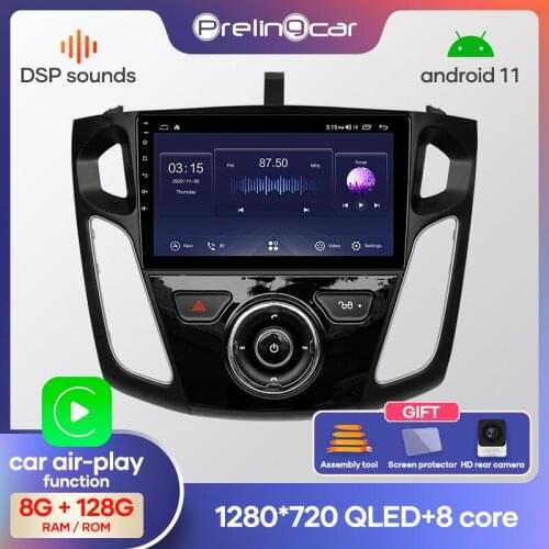 Prelingcar Android 10.0 NO DVD 2 Din Car Radio Multimedia Video Player Navigation GPS For Ford Focus 3 2012-2015 Octa-Core 4G