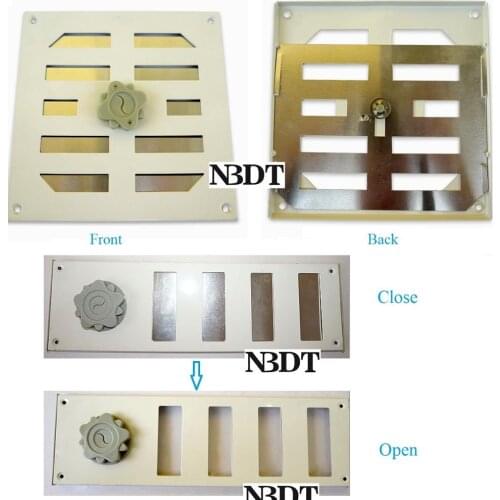 White Aluminum Punched Square Rectangle Wall Ceiling Air Vent Grille Flow Adjusting Switch Knob