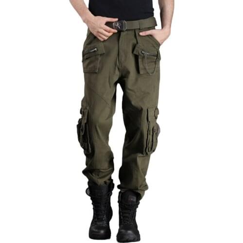 Hiking Military Pants Men Loose Sports Plus Size Outdoor Cargo Pants Camouflage Army Green Multi-pockets Tactical Trousers Women