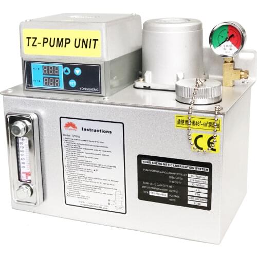 CE electric lubrication pump oil lubircator gear lubricating unit iron tank digital panel 4L 220V TZ2262-400X for centralized