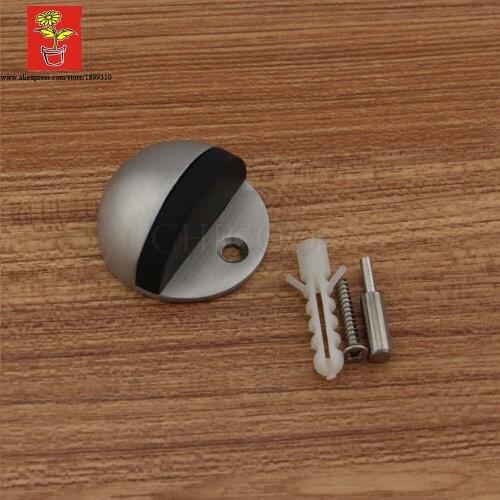 CHICOO Home Decoration Glass Door Locating Gates Stainless Steel 304 Decorative Doorstop Floor Mount Decorative Door Stopper