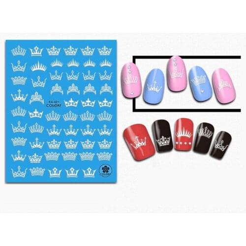 EA-021-040 Queen crown Butterfly flower 5D Back glue Nail decal Nail sticker Nail decoration Nail art Nail tool Nail ornament