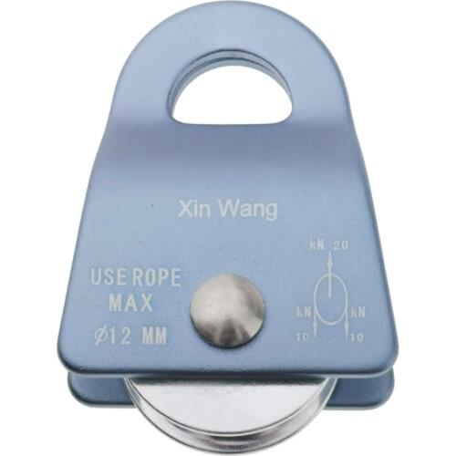 Fixed Sideplate Pulley High Hauling Gear Max. 12mm Rope for Rock Climbing