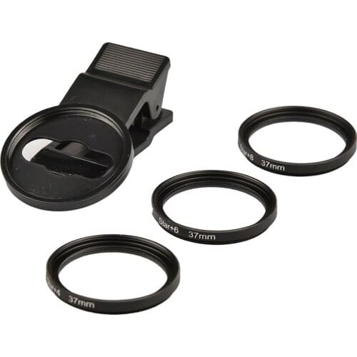Phone Lens Filter Camera Filter Star Filter Camera Lens Phone Filter 37mm 4/6/8 Line Star Filters with Clip