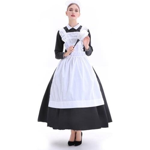 French Manor Maid Dress Cute Woman Vintage Cosplay Animation Costume Saint Party Stage Performance Clothing 2021 Kawaii Wear New