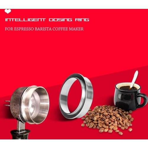 51/53/57/58MM Stainless Steel Intelligent Dosing Ring Brewing Bowl Coffee Tamper Powder Espresso Barista Tool Funnel Portafilter
