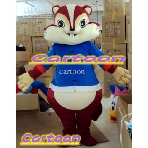 Chipmunk Mr Mascot Costume Suit Cosplay Party Game Dress Outfit Halloween Adult