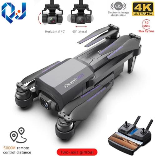 LSRC iCamera1 GPS Drone 4K HD Camera 5G WiFi FPV 2 Axis Gimbal 30 Minutes Professional 5KM RC Foldable Quadcopter Vs F11 Pro