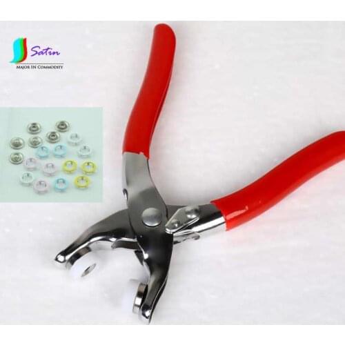 Metal Five Claws Button Hand Pressure Clamp,9.5mm Hollow/solid Five Claws Button Installation Sewing Tool S0519H