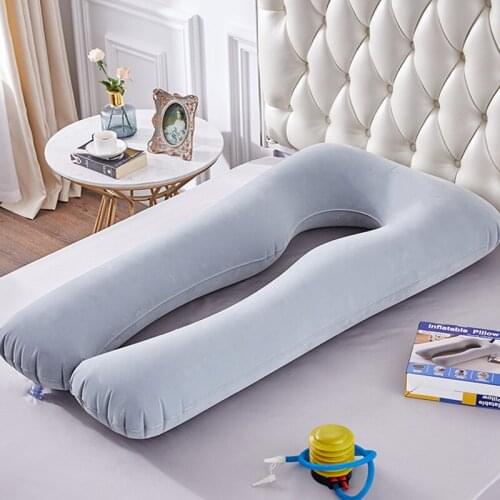 Multifunctional U-shaped Pregnancy Pillow Inflatable Waist Protection Side Pillow Baby Safety Protection Pillows Kids Bedding