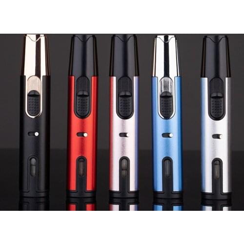 High Firepower Refillable Double Direct Igniter Spray Gun Welding Torch Fixed Fire Windproof Inflatable Lighter Gadgets for Men