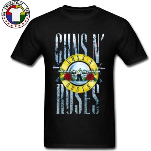 New Arrival Black Tshirts Guns N Roses Symbol Band Tops & Tees Gothic Rock Music Jazz Tees Male T Shirt Short Sleeve Drop Ship