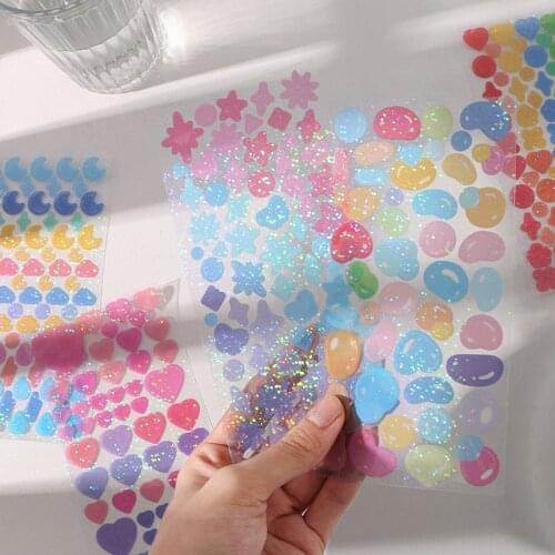 New years Sequin Stickers for Diary Album Decor Toys for Kids Computer Notebook Phone Case Cute aesthetic Scrapbooking