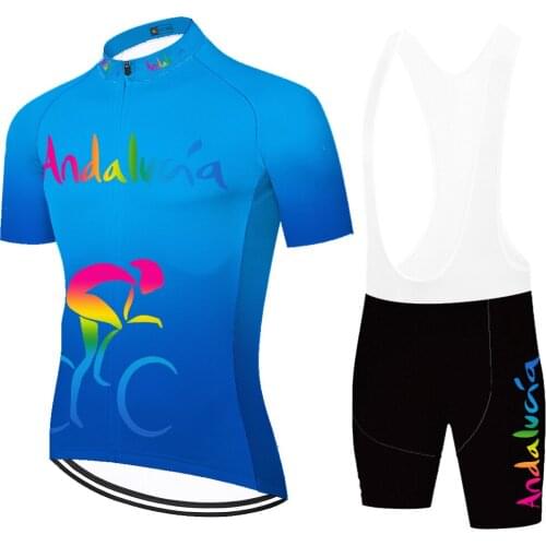 Andalucia malliot ciclismo hombre 2021 MTB Bike Clothes Summer Bicycle Clothing tenue cyclisme homme 20D cycling suit