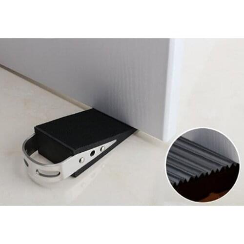 Door Stop Black Stopper Baby Safety Protector Home Office Use Doorstop Guard Baby Protector Wedge Block Stopper Solid EVA