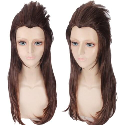Game Sally face Sallyface Larry Wigs 65cm Long Brown Styled Heat Resistant Hair Cosplay Wig + Wig Cap
