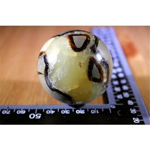Drop shipping Natural Septarium Crystal Ball meditation reiki healing Decorative Dragon stone Globe Sphere Orb with Wooden stand