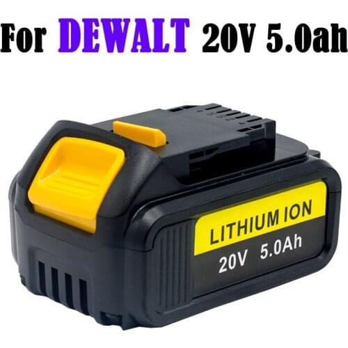 For Dewalt Tools 18V 5.0Ah MAX XR Battery Power Tool Replacement For DeWalt DCB184 DCB181 DCB182 DCB200 20V 5Ah 18V20 V Battery