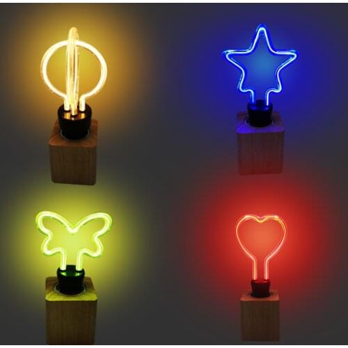 Mycyk LED bulb dimming soft filament flexible light strip love five-pointed star wedding creative decorative light source in hot
