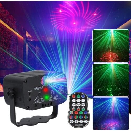 Rechargeable 60 Patterns RGB LED Disco Light 5V USB RGB Laser Projection Lamp Stage Lighting for Home Party KTV DJ Dance Floor