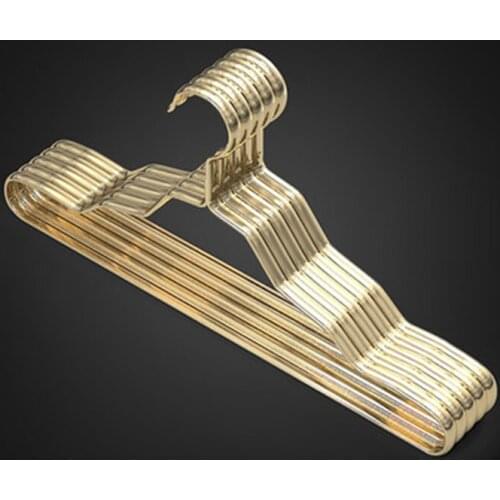 5 pcs/lot Anti-skid Metal Clothes Hanger Alumimum Alloy Hangers for Adult Stainless Steel Laundry Drying Rack