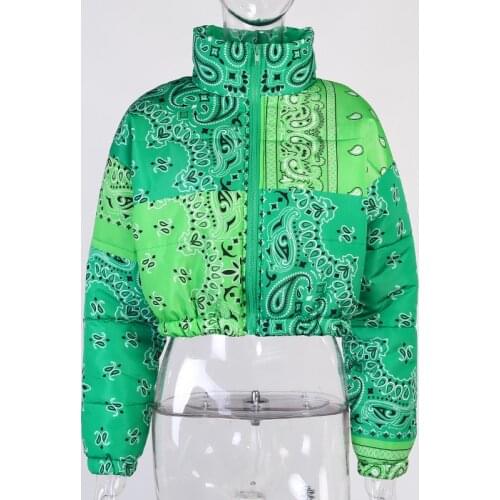 Stand-up collar trend pattern imitation cashmere ladies cotton-padded coat short thick coat cold protection ladies coat