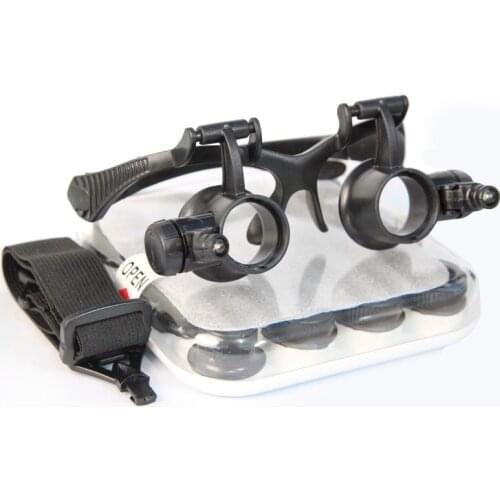 Eight Groups of Magnification Lenses Wear Double Glasses Type Led Repair High Magnification Magnifier 16 Lenses